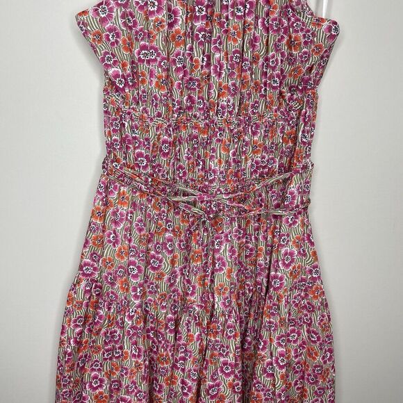 J.CREW Liberty Dress Women Medium Tie-Waist Halter NEW Ellie Pink Floral CA089 - Picture 6 of 16